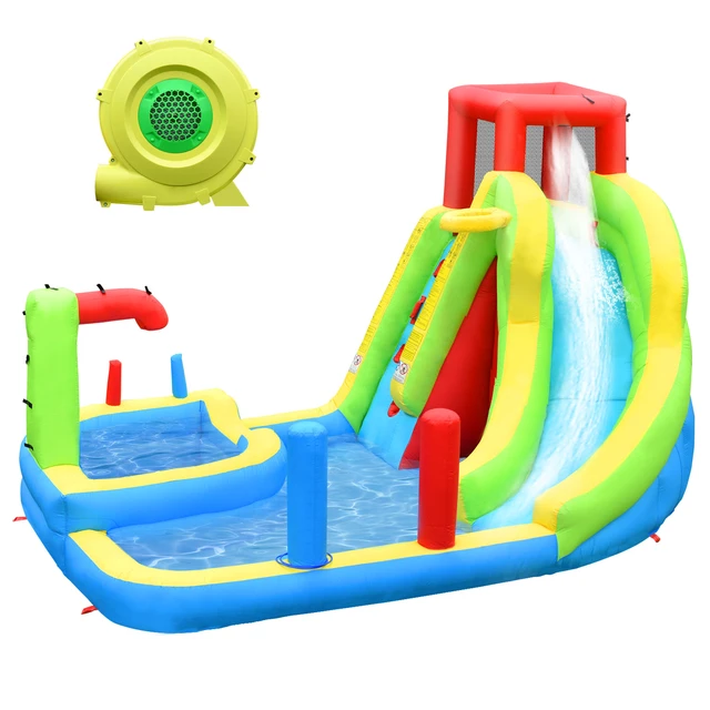 Castillo inflable para niños Parque infantil inflable con piscina Trampolín  multifunción Tobogán pequeños niños al aire libre de 3 a 10 años