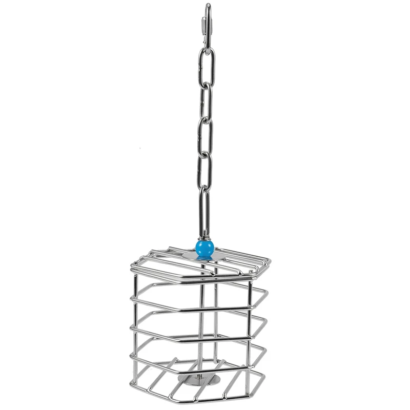 

2X Pet Bird Parrot Squirrel Bold Stainless Steel Food Hanging Cage Foraging Toys