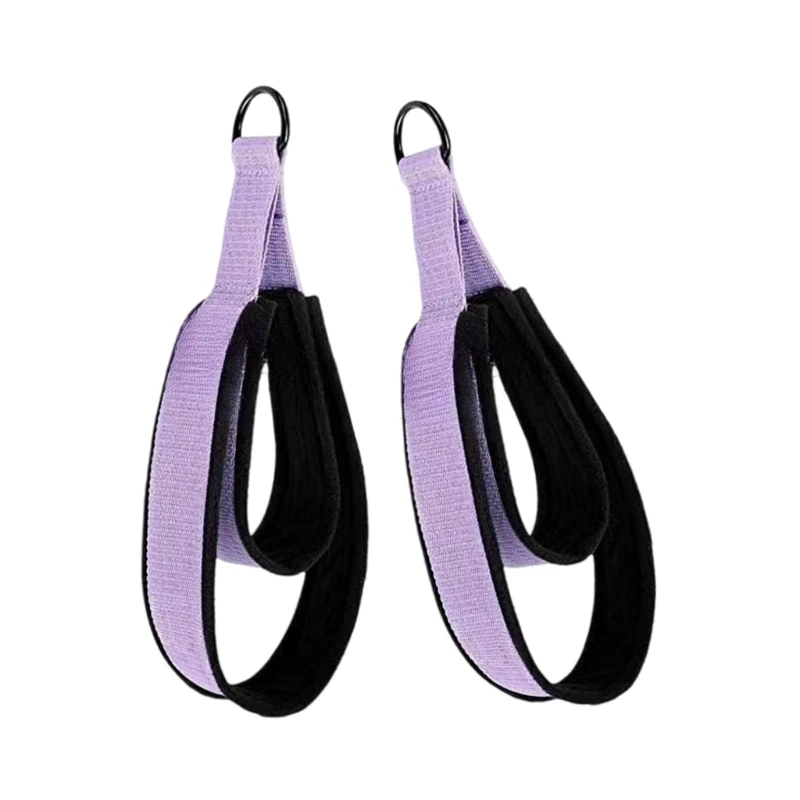 1 Pair Double Rings Yoga Pilates Strap Pilates Yoga Double Rings Belt Strap Fitness Equipment for Gym