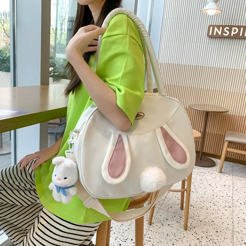 Japanese Sweet Girls Lolita Handbags Faux Leather Bow School Cute Shoulder  Bags