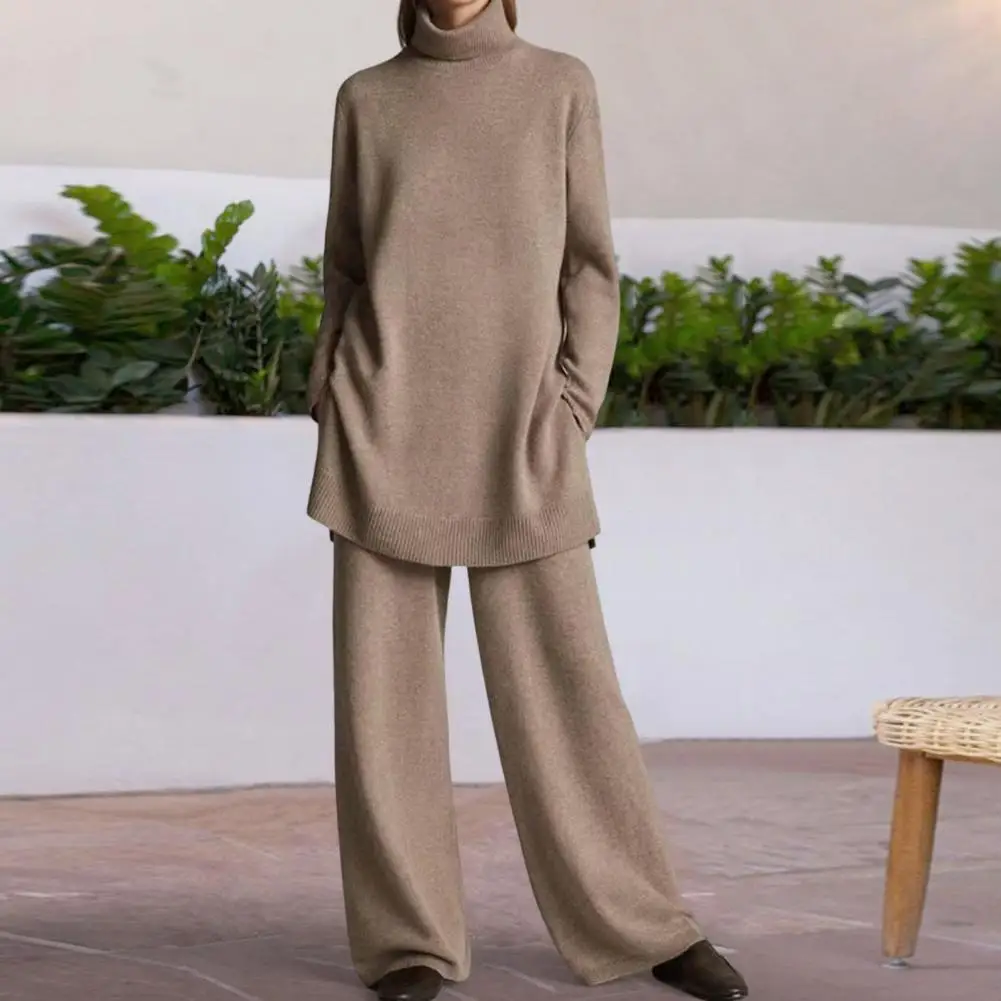 Survêtement Femme Cutiefox 2 Pièces - Pull Manches Lanternes + Pantalon Taille Haute - Noir - Confort Daily