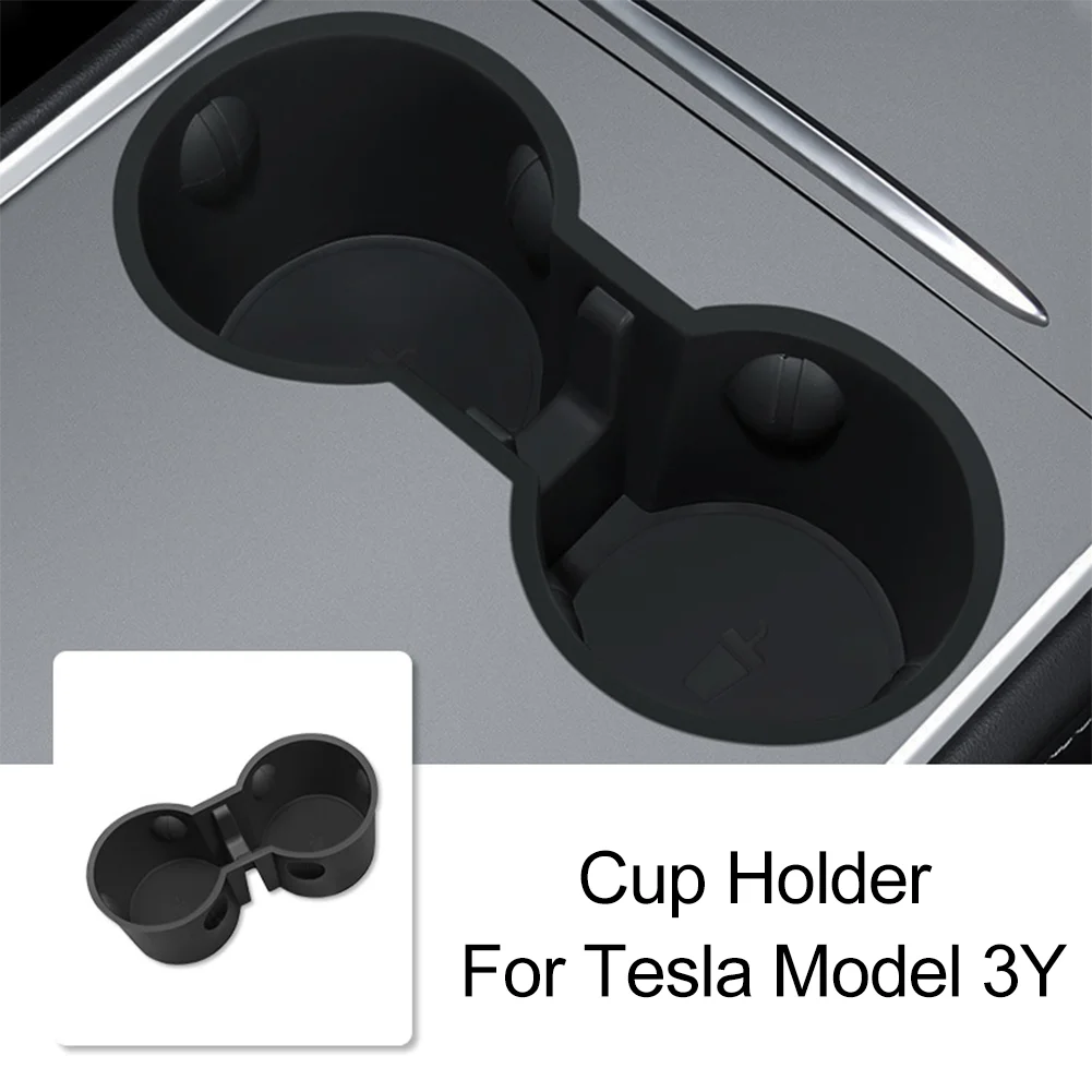 

Water Cup Holder Console Cup Holder 179mm*84mm*71mm Anti-Slip Car Water Cup Holder Silica Gel For Tesla Model-3/Y