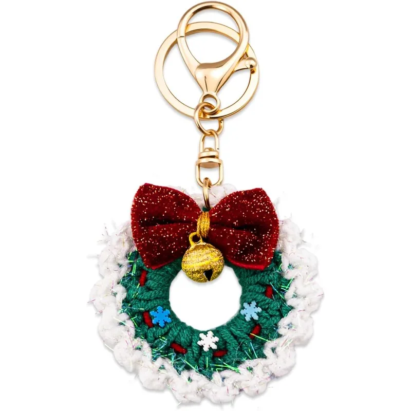 Festive Christmas Keychain Set -Cute Stocking Stuffers Bag Charms for Women,Tree&Handbag Decor Gifts for Friends/Daughter/Sister