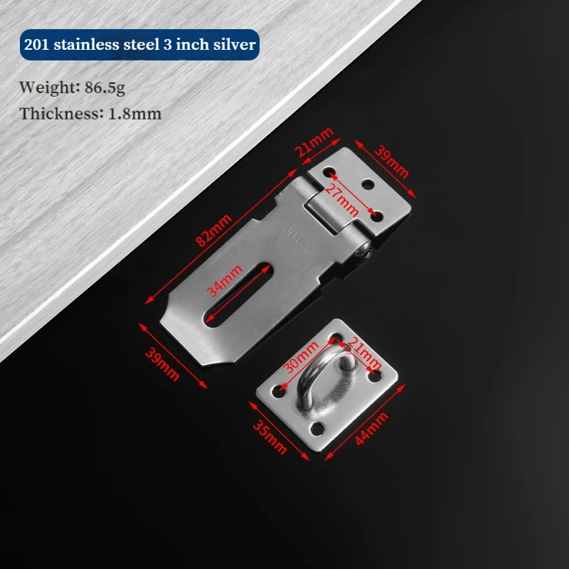 2PCS Silver 3-inch