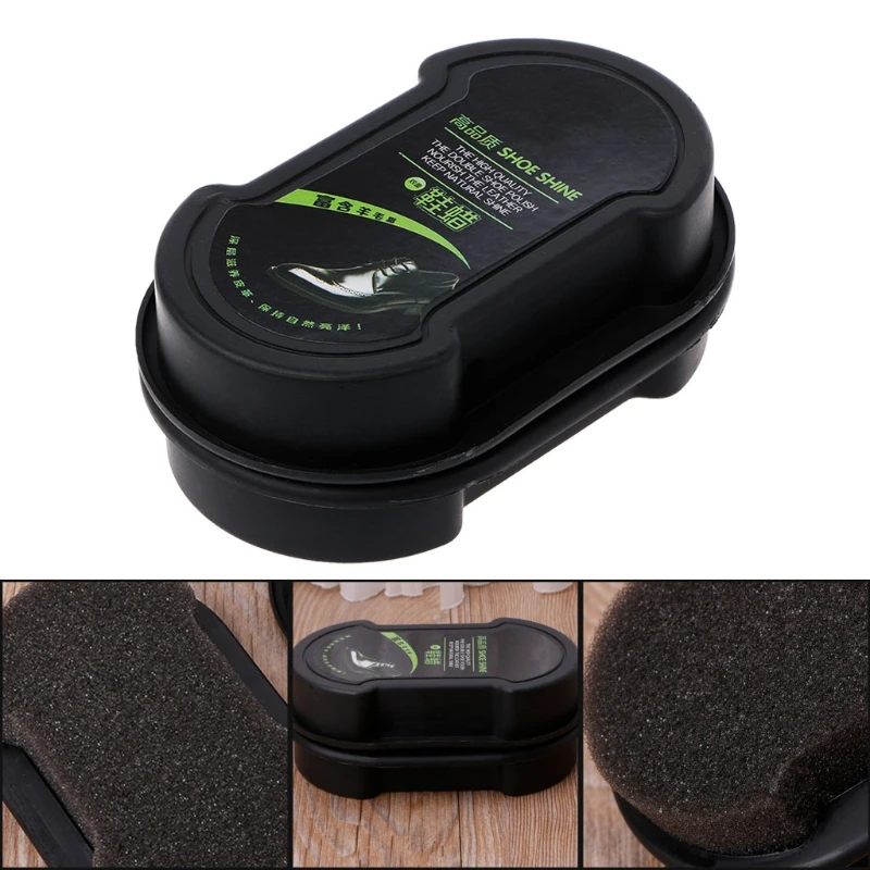 Quick Polish Shoes Cleaning Brush Liquid Cleaning Wax Leather Polishing Sponge 4