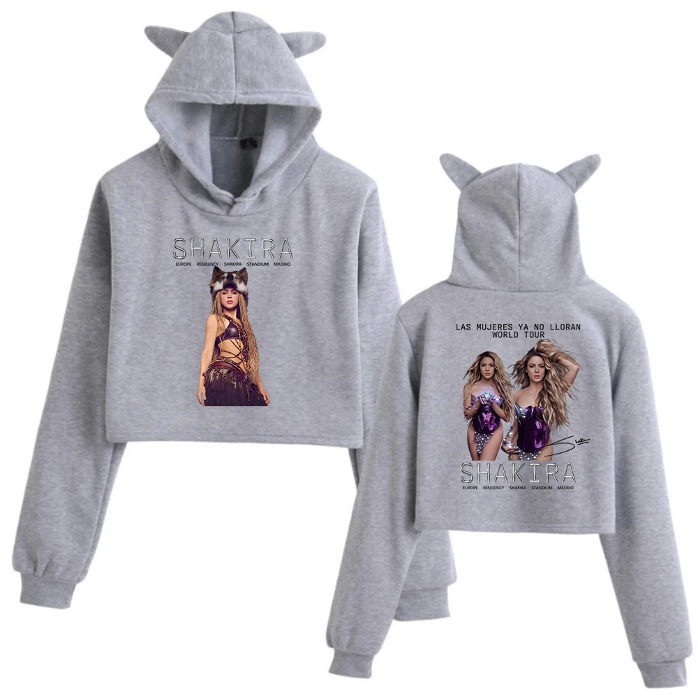 Shakira Las Mujeres Ya No Lloran World Tour 2026 Cat Ear Hoodie Women Long Sleeve Girls Fashion Hoodie 4