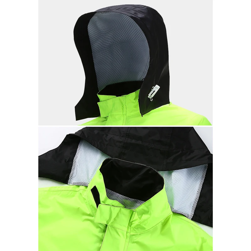 Waterproof Motorcycle Rider Raincoat Thin Split Rainsuit Jacket Pants Capa de Chuva Para Motoqueiro Impermeable de Motociclista