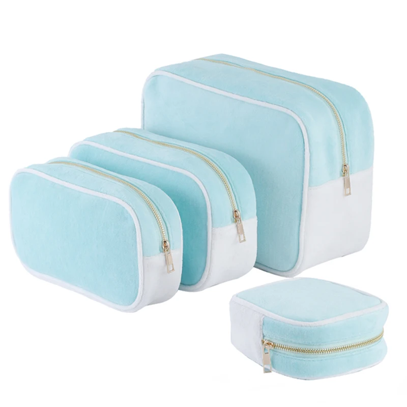 Terry Cloth Cosmetic Makeup Bag