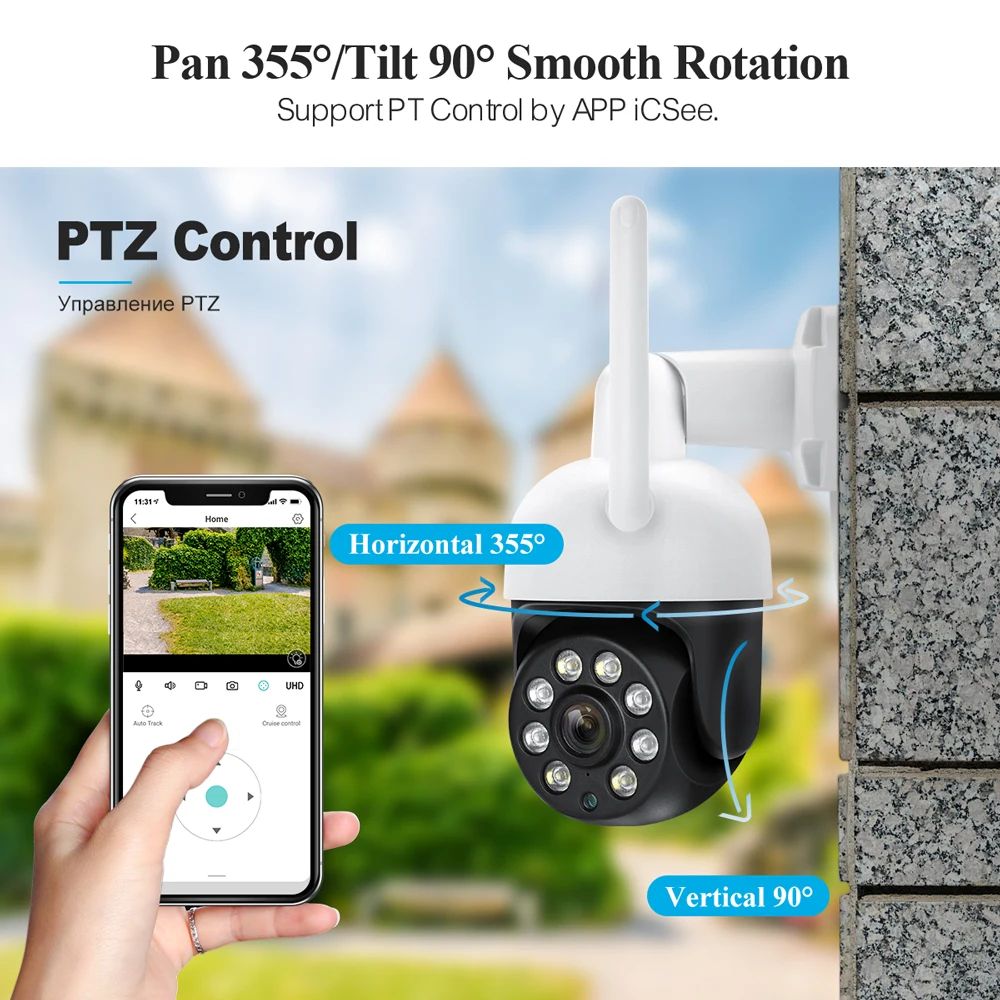 Security Camera Set 8CH 4MP WIFI Two Way Audio Night Vision Wireless IP Cam NVR Kit Video Surveillance