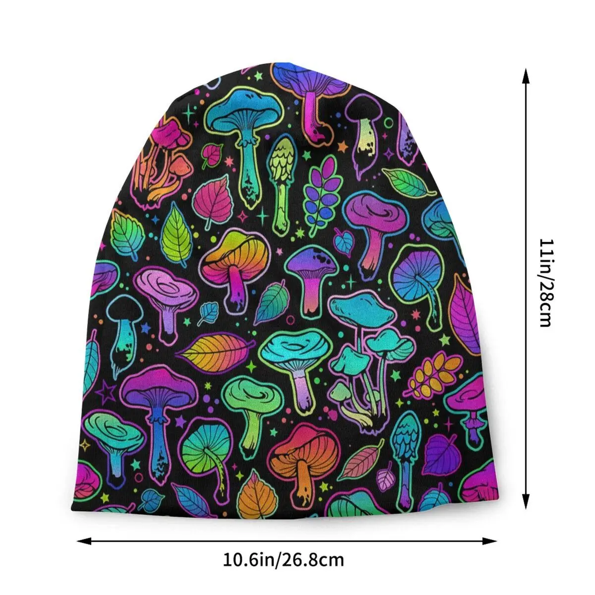 Skullies Beanies Midnight Magic MulticolOured Wild Mushroom Thin Bonnet Hipster Caps Men Women\'s Earmuffs