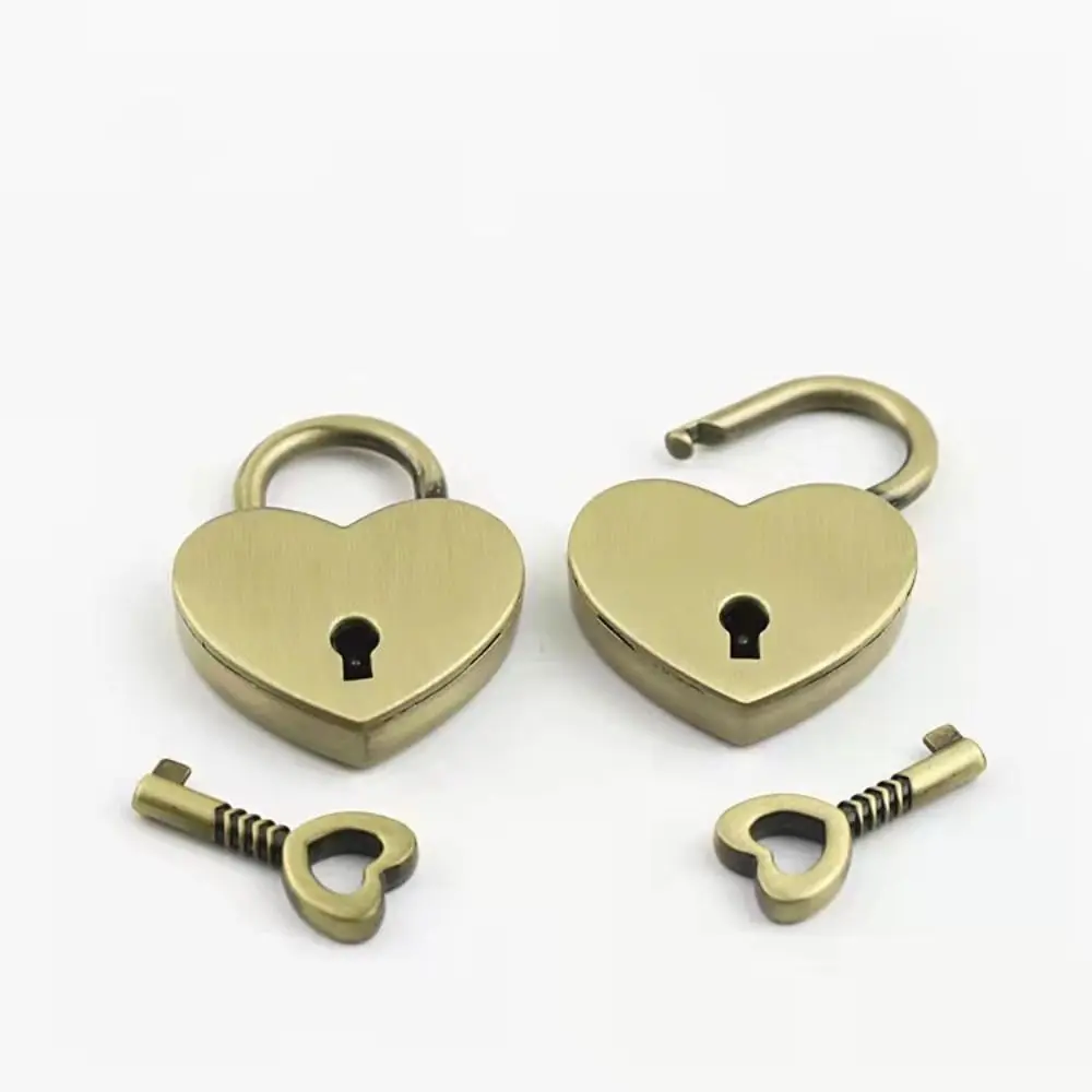 Zinc Alloy Antique Style Heart Shape Padlock