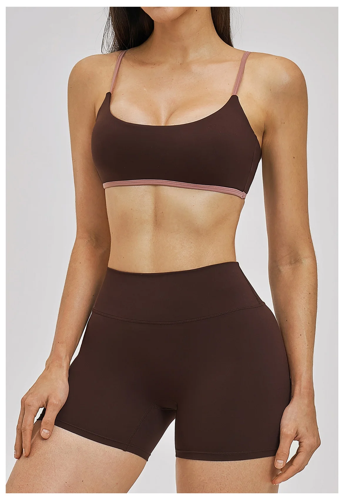 Women Sports Bra False Two-piece Push-up Shockproof Running Bra_voghion.com