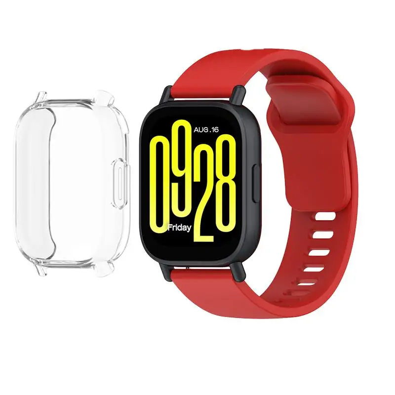 Enhanced Protective Case and Strap Set for Smartwatch - Soft Screen Protector, All-Around Bumper Shell, and Adjustable Band