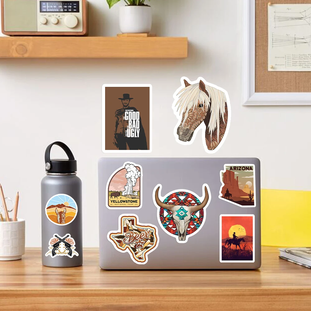 Lot De 50 Autocollants Chevaux Imperméables Pour Voiture, Ordinateur Portable, Skateboard, Bouteilles D'eau, Valise Pour Adolescents, Enfants, Adultes