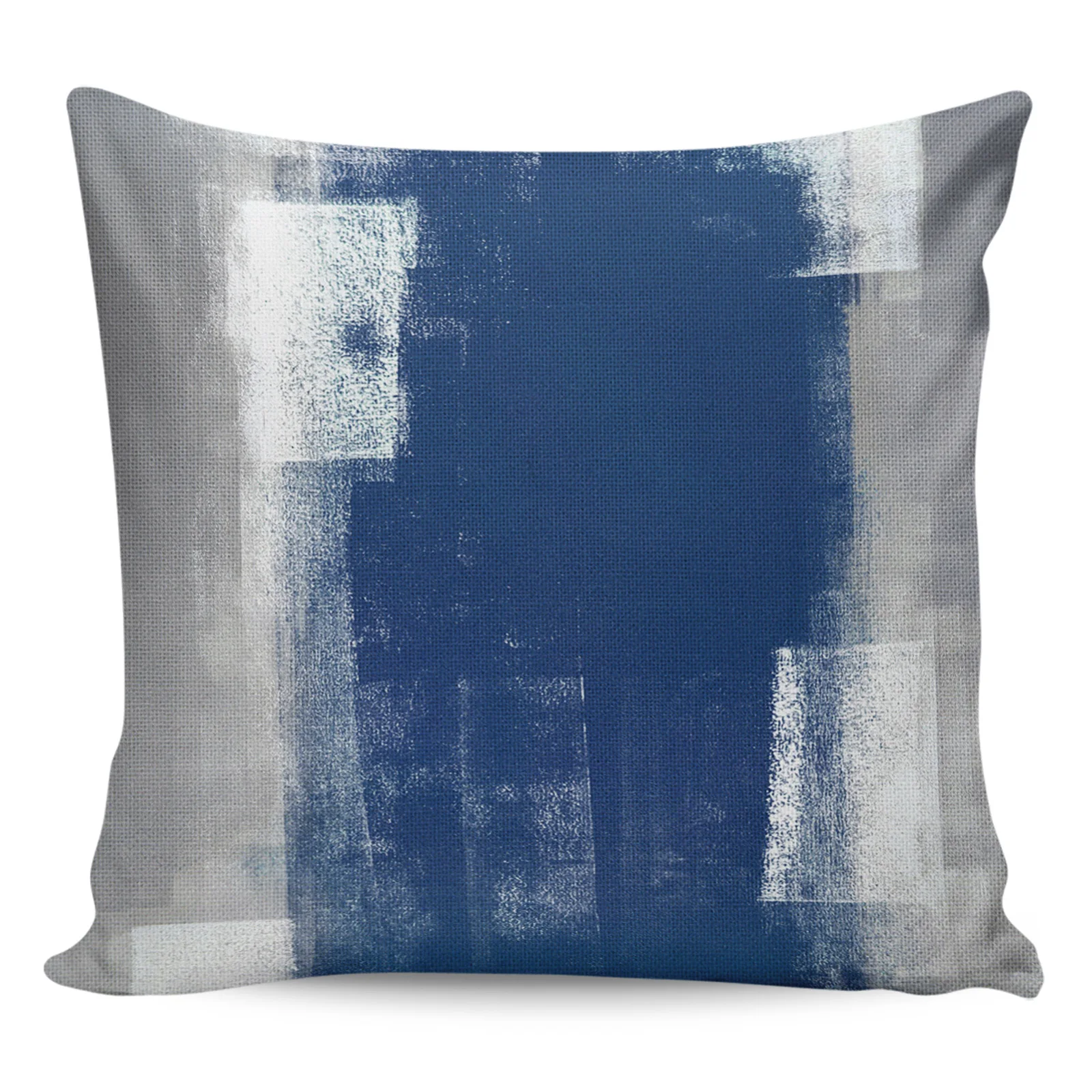 

2/4PCS Waterproof Pillow Cover Abstract Oil Painting Texture Blue Grey Square Throw Pillowcase Home Decor Sofa Cushion Cover