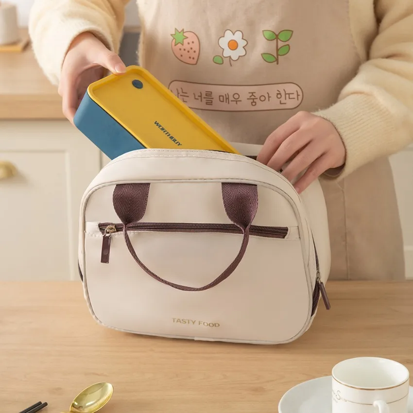성인용 보온 도시락 가방, 손잡이가 있는 휴대용 보냉 가방, 사무실, 학교, 피..