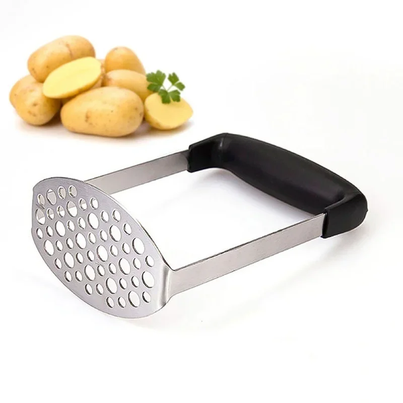 สแตนเลสสตีล Potato Pusher Pressed Potato Masher Ricer Puree น้ําผลไม้ Maker Smooth Mashed Potatoes Crusher Gadget ครัว 1