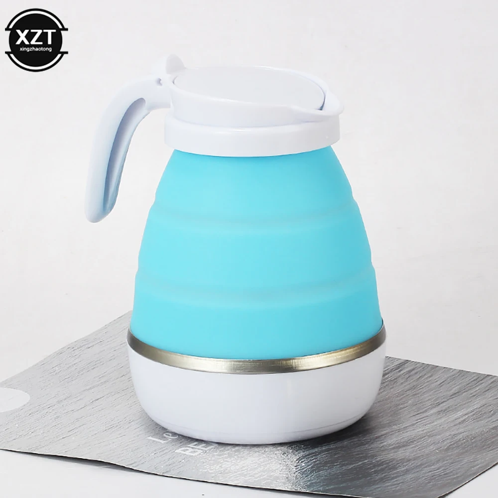 Folding Kettle Outdoor Mini Folding Kettle Portable Silicone Kettle Boil Water Tool Electric Kettle Camping Accessories for Travel Accessories folding kettle