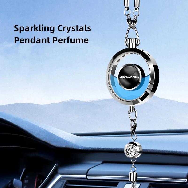 AMG Logo Car Interior Perfume Pendant Air Freshener Scent Bottle