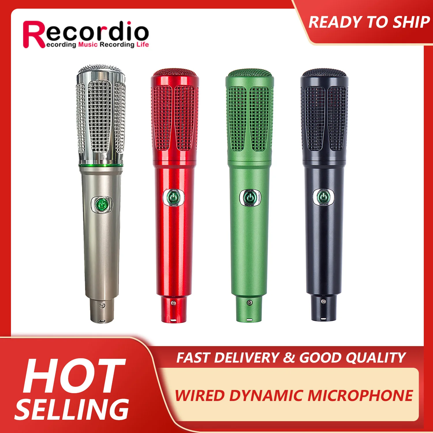 

GAM-SC18 Hot selling metal wired dynamic microphone KTV home stage performance and live streaming handheld microphone