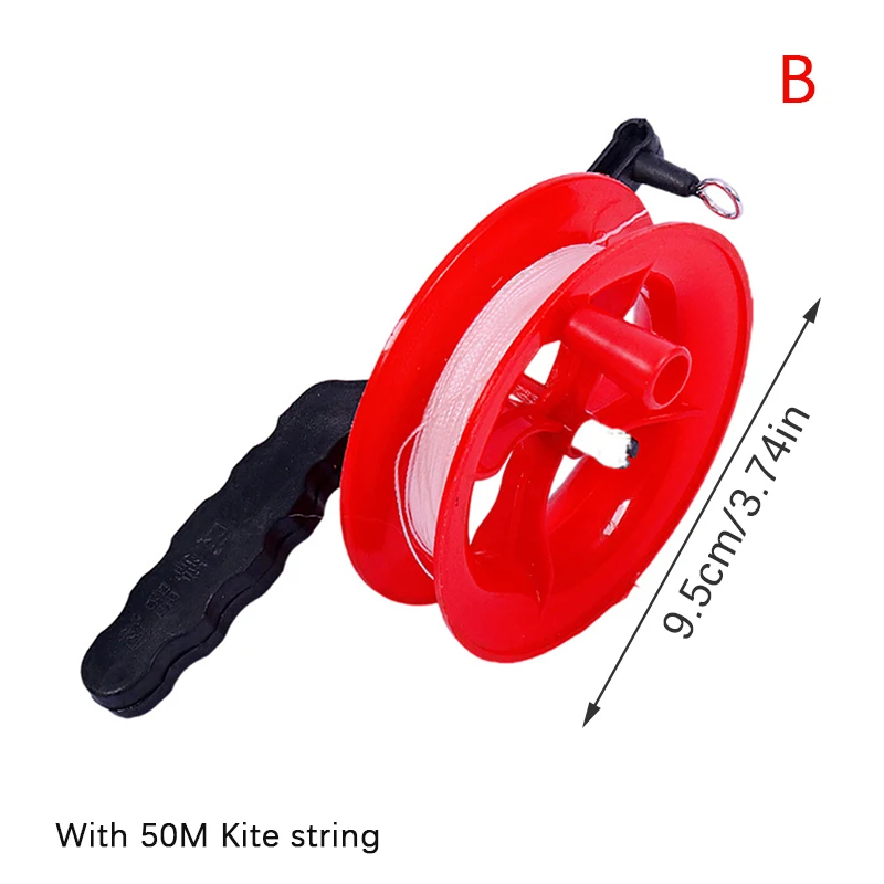 Plastic Red Reel Winder Ballbearing Exquisite String Twisted Axis  Man-carried 30/50/100/150 M Flying Kite Line Outdoor Tools - AliExpress
