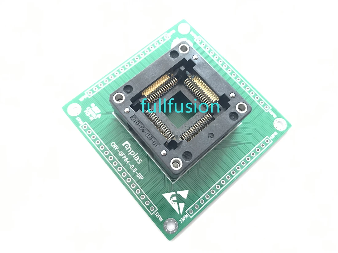 OTQ-64-0.8-01 Enplas QFP64 TO DIP α׷ , TQFP64 IC ׽Ʈ   , 0.8mm ġ Ű ũ 14x14mm