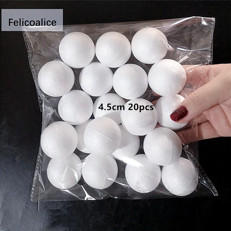 1cm 1.5cm 2cm 2.5cm 3cm 4cm palline rotonde in schiuma bianca Mini polistirolo  polistirolo decorazione artigianale palline di natale - AliExpress