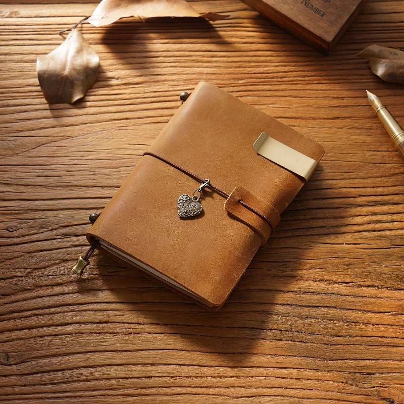 Genuine Leather Handmade Vintage Traveler's Notebook & Journal Organizer Cover