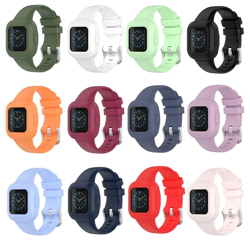 Cinturino Da Polso Impermeabile Per Garmin Fit Jr3/Vivofit Jr.3 Bracciale In Silicone Cinturino Integrato In Tinta Unita