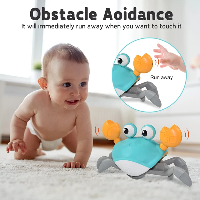 Baby Crawling Toys Induction Escape Crab Octopus Toy Music Light Up Electric Pet Rechargeable Educational Toys Climb Toy Gift 2