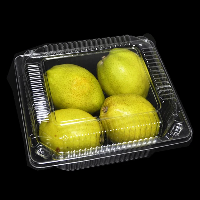 100Db -Os Eldobható Csomagoló Dobozok Átlátszó Műanyag Tartályok Gyümölcsdobozok Elvihető Sütemények Snacks Ételcsomagoló - Image 6