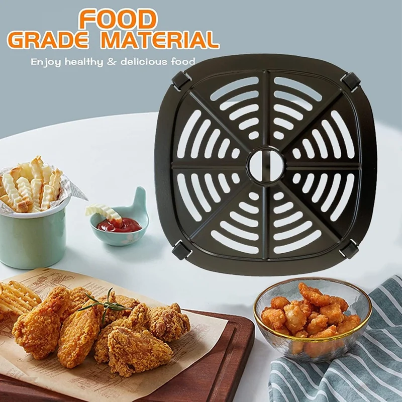 Air Fryer Accessories Air Fryer Baking Tray Air Fryer Grill Crisper Tray For Dash 2.6QT Tasti-Crisp Digital Air Fryer With Rubber Feet