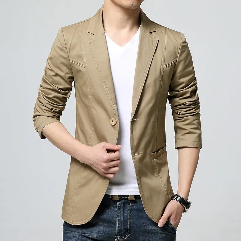 

2024 New Brand Men's Casual Blazer Autumn New Fashion Slim Business Suit Coat Gentleman High-quality Men's Clothing Homme X40
