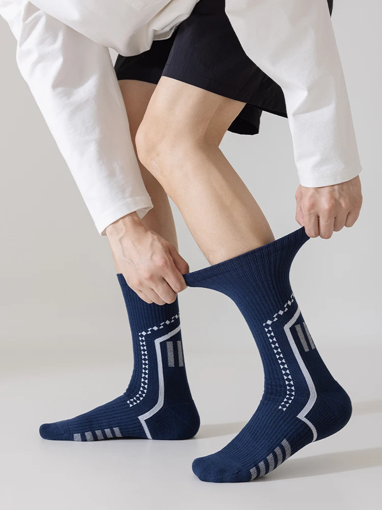 جوارب ضغط لركوب الدراجات ، زوجان ، مضادة للانزلاق ، ممتصة للصدمات ، جيدة التهوية ، مضادة للانزلاق ، عالية المرونة ، للجري ، للرجال