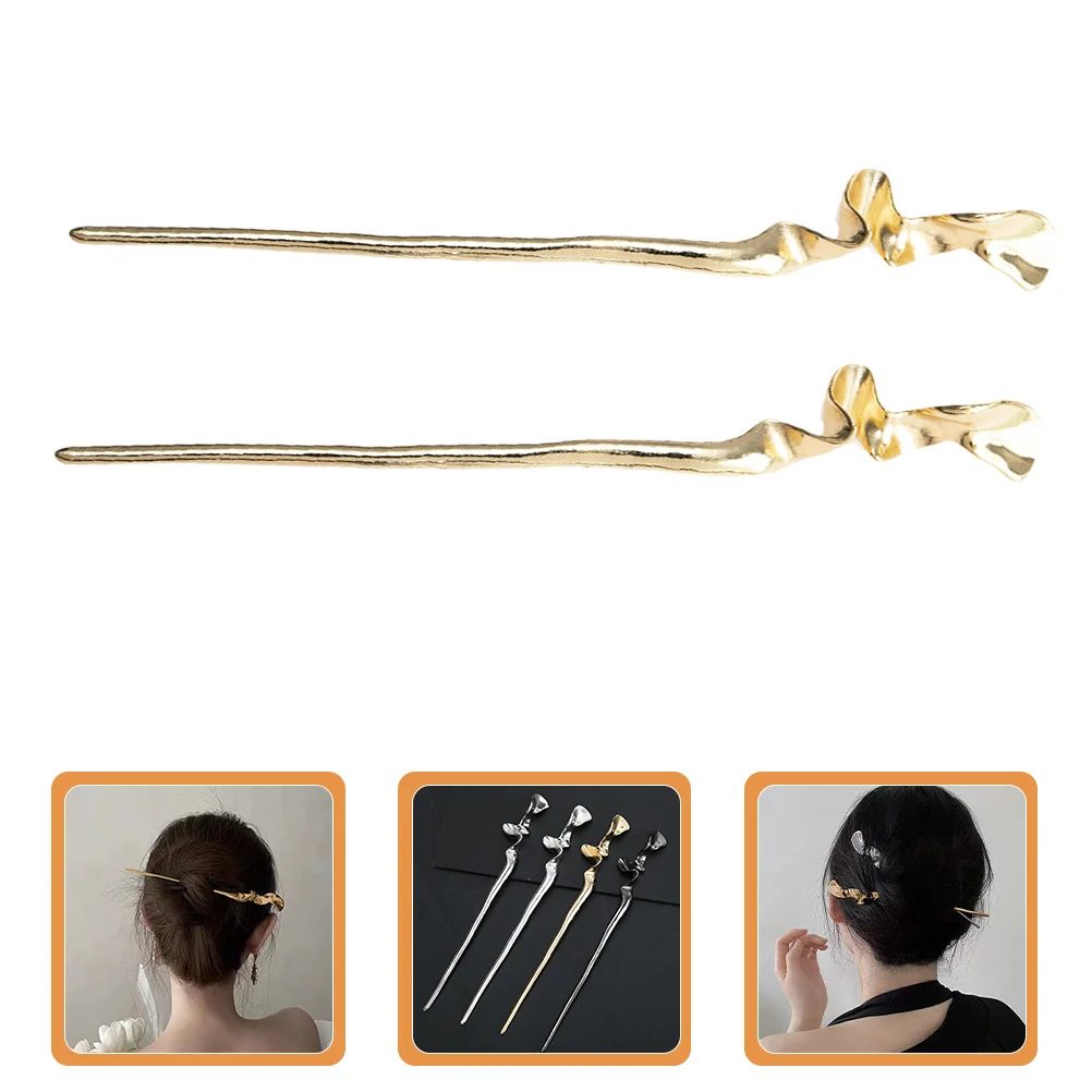 

Geometric Metal Hair Chopsticks Vintage Minimalist Jewelry for Women Womens Long Fork Styling Accessories Pin