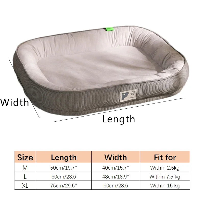 Eco-Friendly Plush Dog Bed 4-Season Comfort - Orthopedic Memory Foam Pet Mat for Small/Medium Dogs & Cats, Thicken Washable Cove - Image 6