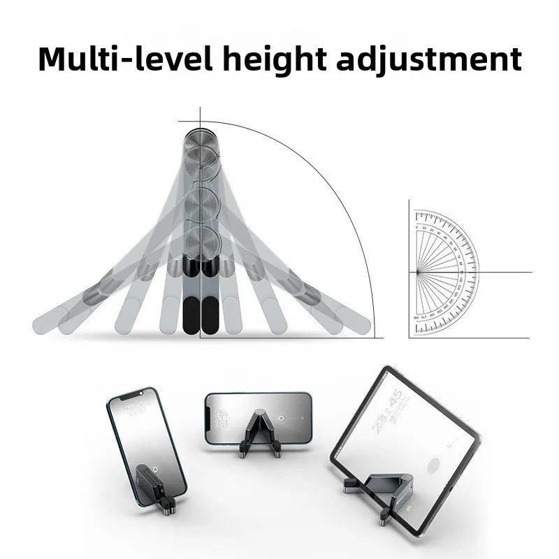 Foldable Metal V-Shape Phone and Tablet Stand for Desktop & Live Streaming
