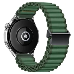 Nylon Sport Trail Wristband - 20mm/22mm Adjustable Strap - 22mm (Green black)