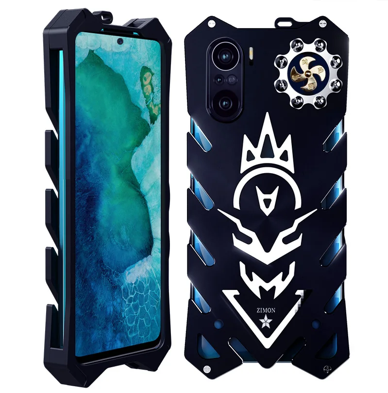 

Dropshipping Metal Steel Machinery Aluminum Body Funda For Xiaomi Redmi K40 Pro K30 Ultra Back Protective Shell CASE Cover