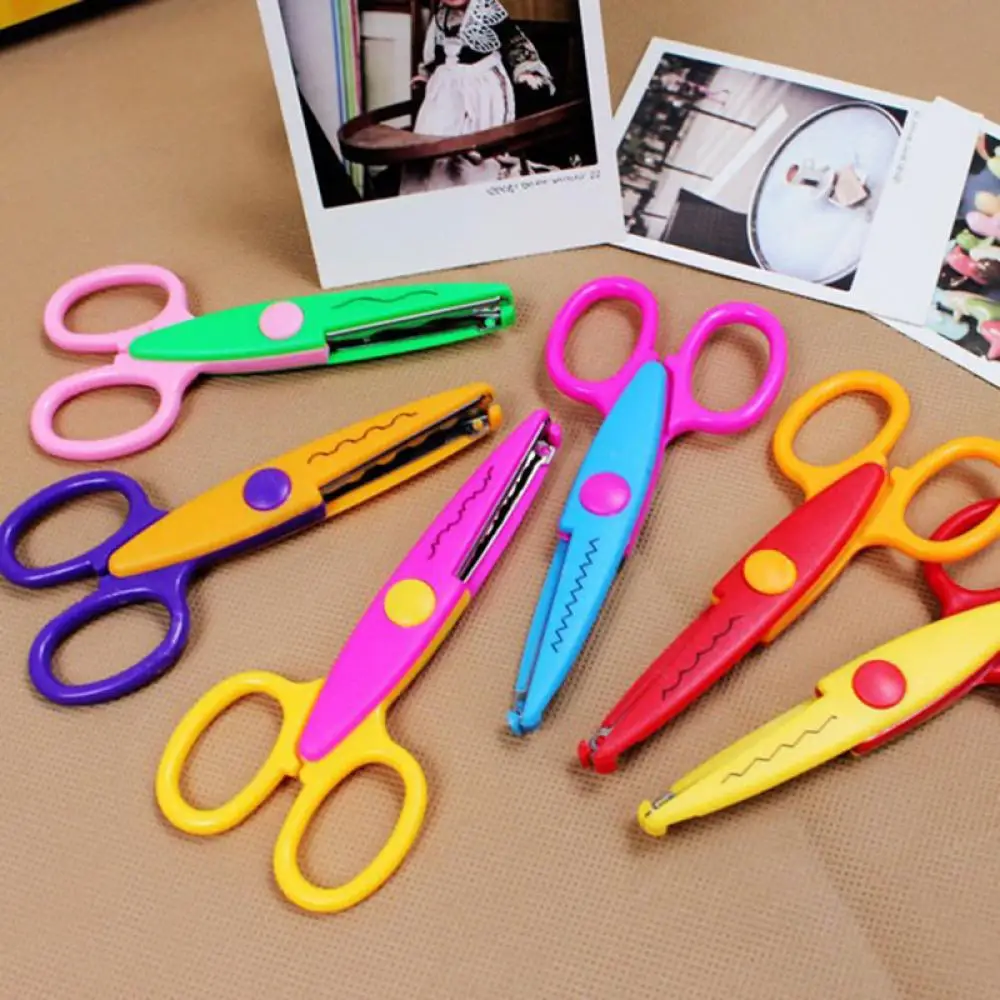 1PC Lace DIY Scissors Scrapbook Paper Photo Tools Diary Decoration Safety  Scissors 6 Styles Selection