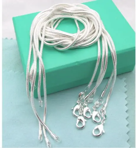 

2022 Newest Wholesale 925 Sterling Silver Chain Women Men Necklace 16''-24'' New Lot Jewelry Party Favors