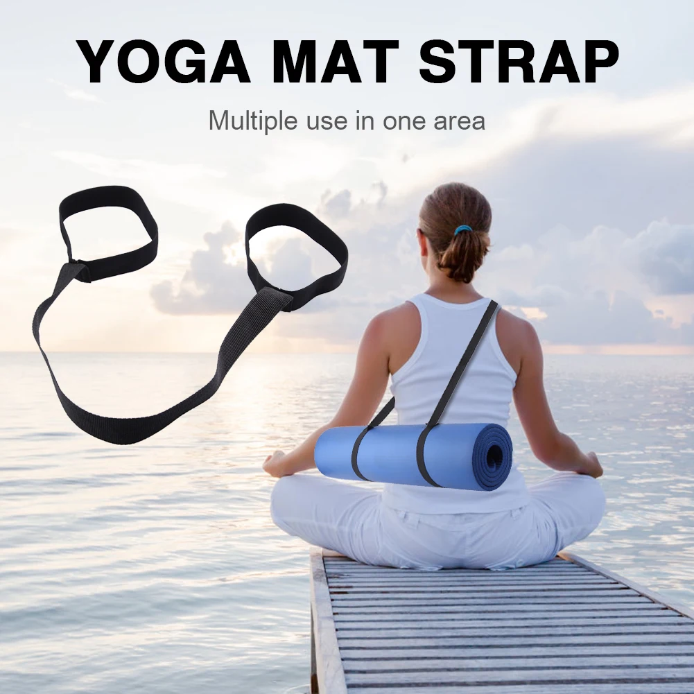 2Pcs Yoga Mat Strap Adjustable Yoga Mat Sling Elastic Yoga Mat Holder Strap Lightweight Yoga Mat Carrying Strap for Gym Exercise