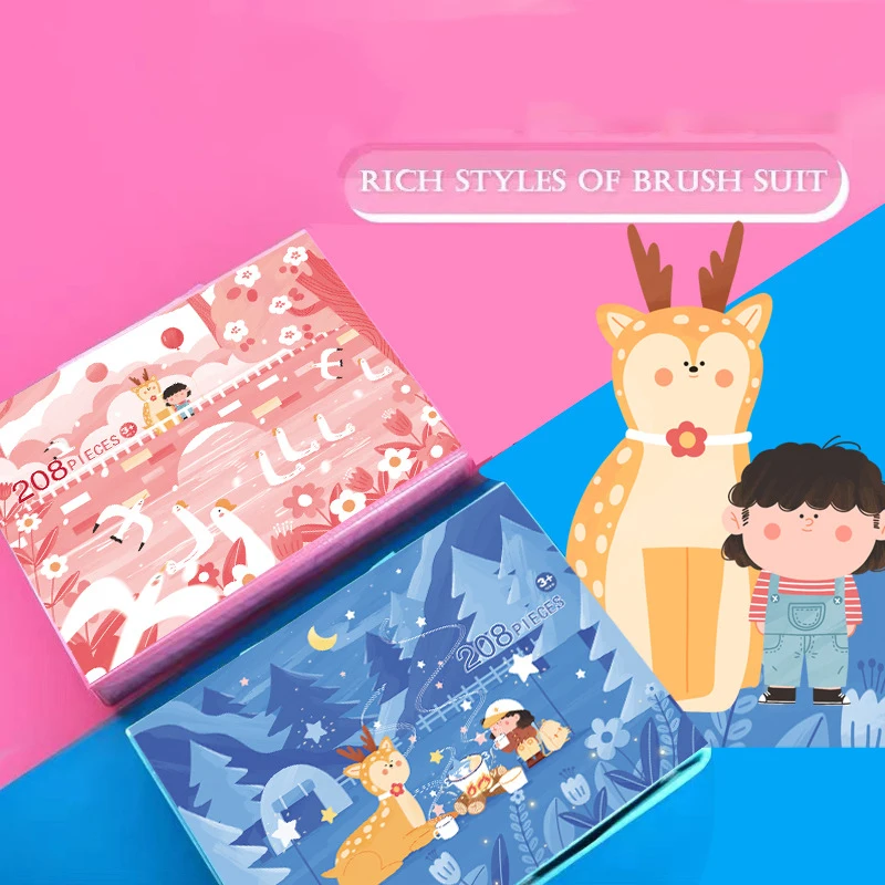 Kids Drawing Set Suitcase Drawing kit Children Art Set Watercolor Markers Crayons Art Painting Tools For Boys Girls Gifts 228Pcs