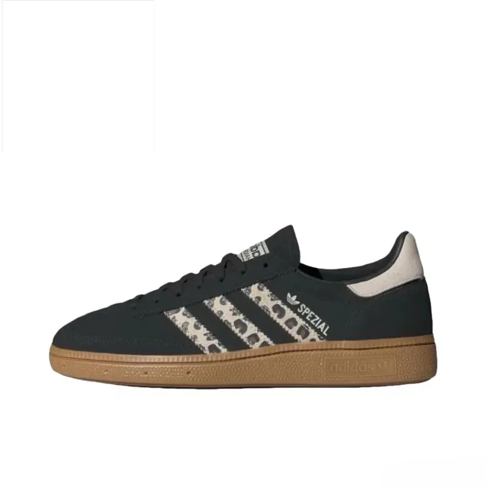 Adidas Handball Spezial Black Wonder Leopard JH9092 Low-Top Slip-Resistant German Training Board Shoes for Women Trendy Durable