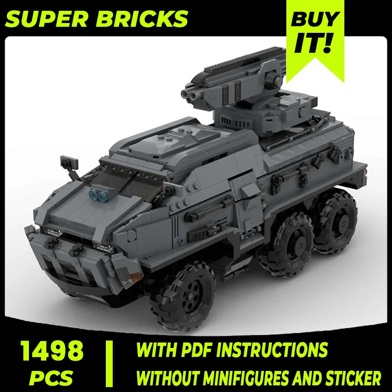 

Moc Building Bricks Military Weapon Model Futurism Artillery Technology Modular Blocks Gifts Toys For Children DIY Sets Assembly