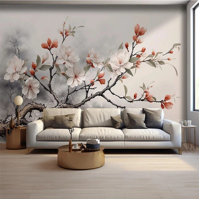 

Chinese Wallpaper 3D Plants Flowers Blossom Painting Bedroom Living Room TV Sofa Backdrop Wall Mural Home Decor Custom Any Size