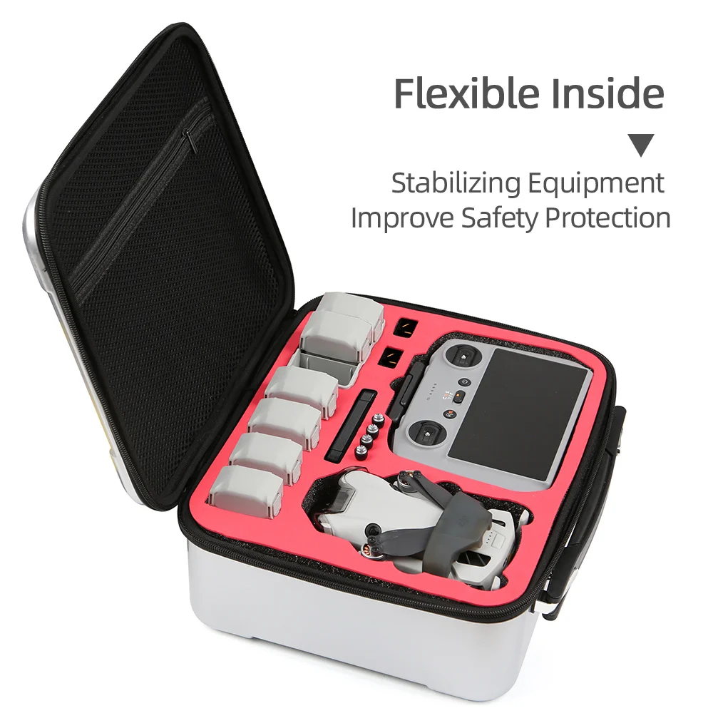 Drone Storage Case Carrying Bag for DJI Mini 4 Pro Storage Handle Cover RC-2/N2 Remote Controller All-In-One Hard Box Camera Accessories