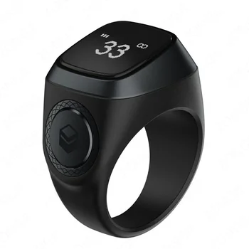 2025 IQibla Smart Zikr Ring Praise Tasbih Tally Electronic Digital Counter for Muslims Prayer Time Vibration Reminder Waterproof 1