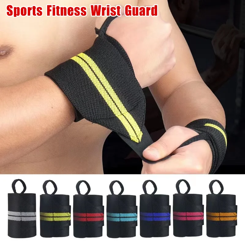 

2 Pcs Adjustable Wristband Elastic Wraps Bandages For Weightlifting Powerlifting Breathable Wrist Sports Safety Sweatband New