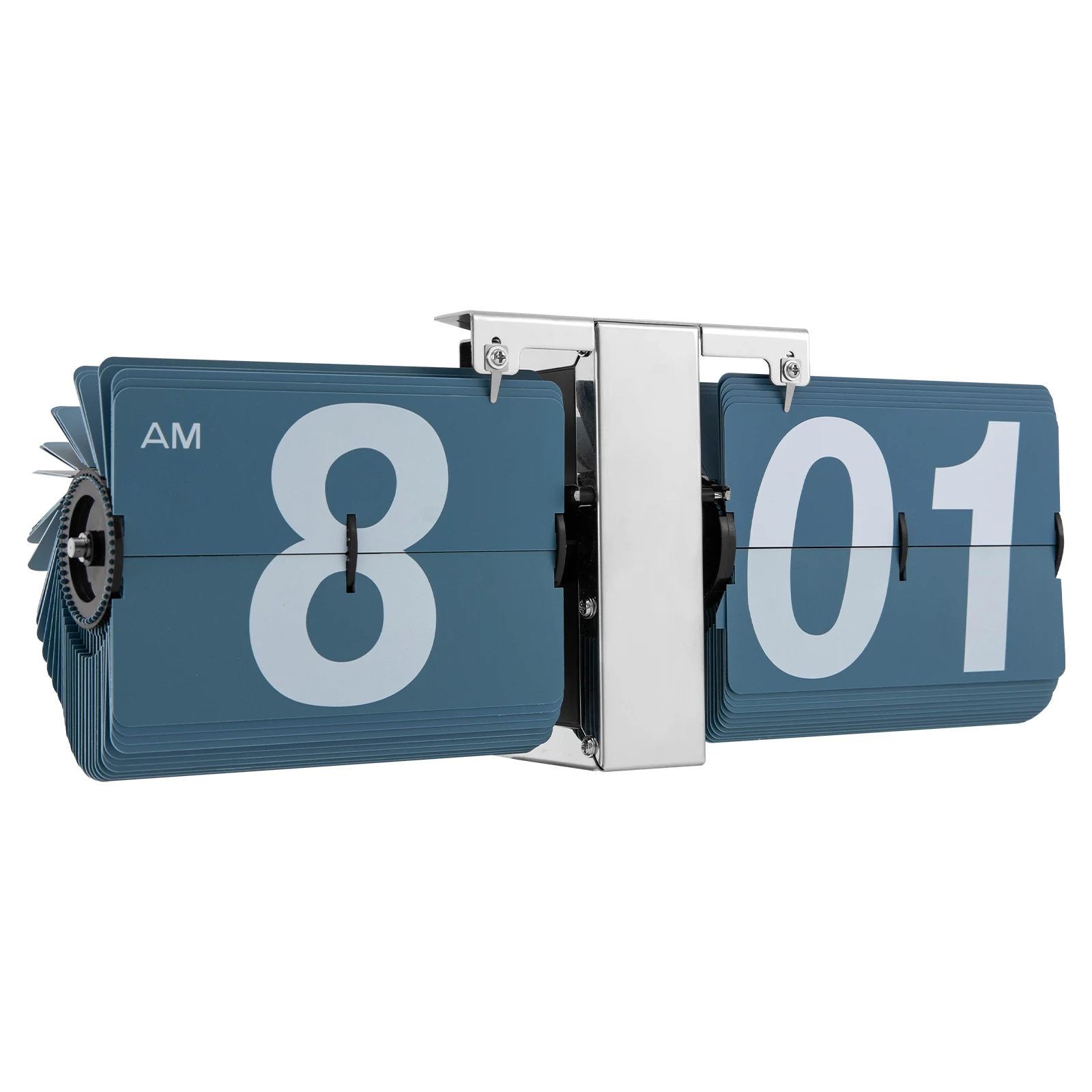 Retro Digital Flip Desk Clock, Classic Flip Clock Shelf Clock, Battery Powered, Flipping Out Wall/Tabletop Clock